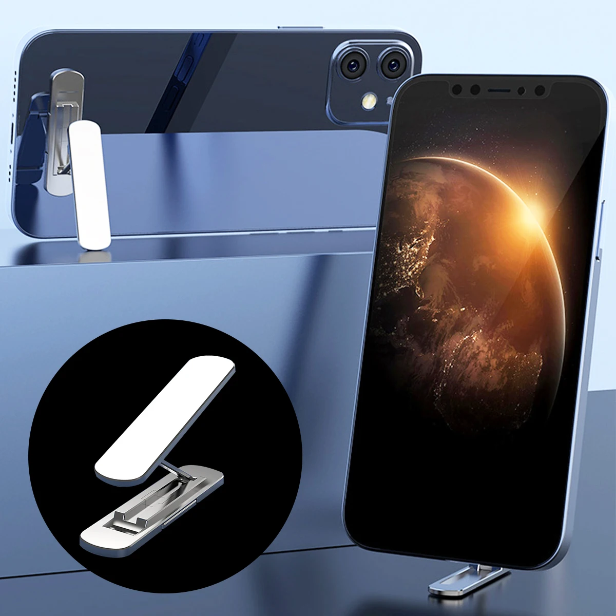 ANMONE Mini Folding Telefone Móvel Stand Secretária Invisível Portátil Mesa Suporte de Preguiçoso Titular para Xiaomi Samsung Iphone4