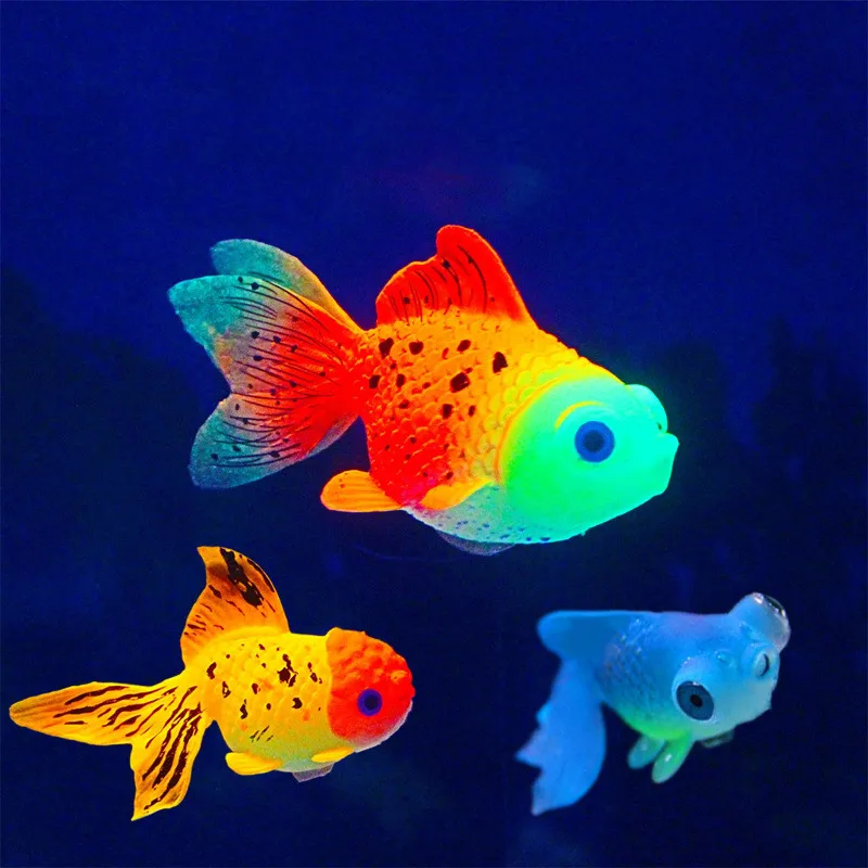 Brilham No Escuro Artificial Aquário De Peixes Dourados Ornamento Tanque De Peixes De Água-Viva Para Ornamento De Jardim Tanque De Peixes Decoração3