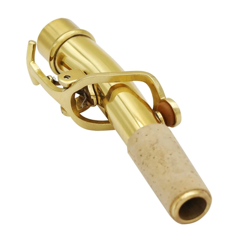 H8WC 2 Pcs Saxofone Pescoço Conjunto com o Pescoço Curvo e a Reta do Pescoço Vintage Bronze Sax Pescoços Acessórios de Instrumentos Peças Durável4