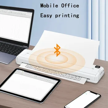 A4, Impressora Térmica De Pequeno Home Office Sem Fios Bluetooth Portátil Handheld Inkless Impressora Térmica