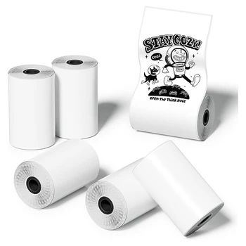 Adesivo de Papel 30 X 57Mm Auto-Adesiva de Papel Térmico Para Impressora de Bolso,Preto No Branco