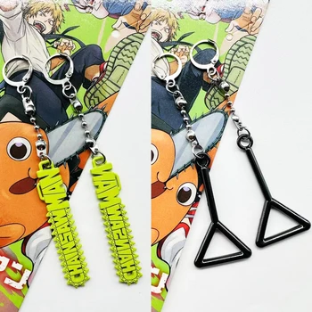 Anime Motosserra Homem Pochita Q Cosplay Brincos Fome Diabo Q Fome Preto Triangular Brincos para Mulheres de Jóias