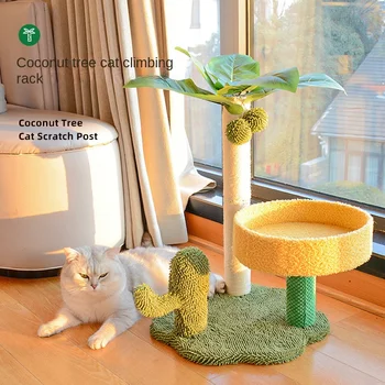 Gato De Escalada Quadro De Maca Do Gato Integrado Gato Pulando De Plataforma Pequena Árvore Do Gato De Sisal Coçar Pós Gato Coçar Conselho Brinquedos Do Gato