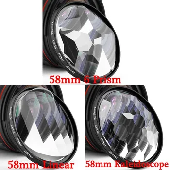 KnightX Câmara Caleidoscópio Efeitos Especiais Prisma de Fotografia Digital, Filtro de UV da Lente para Canon Nikon Sony