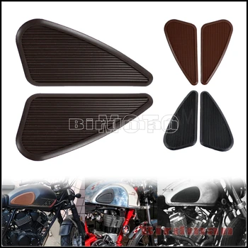 Moto Retro Tanque Almofada Do Adesivo Do Tanque De Combustível De Tração Pad Adesivo Protetor Universal Para A Honda, Harley Sportster Dyna Softail