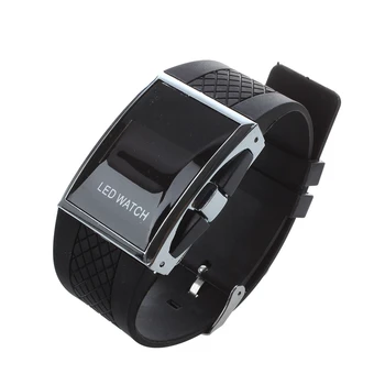 novo relógio led moda de luxo das mulheres do Esporte Digital pulseira de relógio de pulso para o vestido das senhoras relógios relógio-Preto