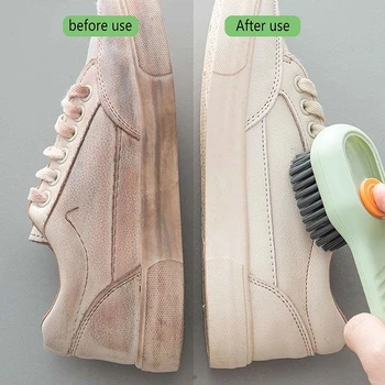 Sapato Escova Automático de Descarga Líquida Limpeza Profunda de Cerdas Macias roupas Escova de Limpeza para Uso Diário