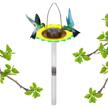 Solar Powered Alimentador Do Pássaro Solar Pássaro Tigela Bandeja De Esquilo Prova De Girassol Alimentador Do Pássaro De Decoração De Jardim Estaca Para PatioYard Presentes Para